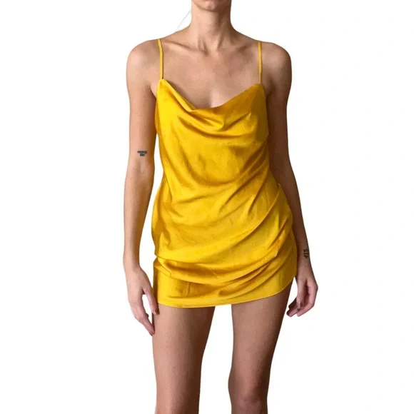 gold slip mini dress Grace Loves Lace Classic Slip Gold main image 1